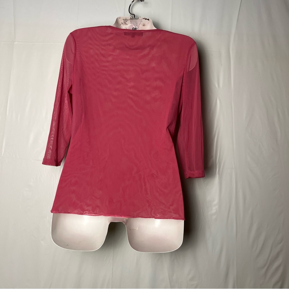 5/$25 Woman‎ 3/4 sleeve pink blouse size small - Picture 6 of 14